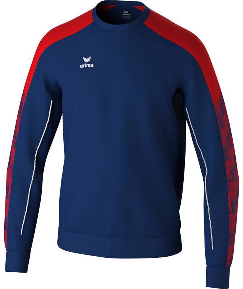 Erima Evo Star Sweatshirt Heren - Marine / Rood | Maat: XL