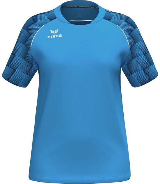 Erima Evo Star Shirt Korte Mouw Dames - Curaçao / New Navy | Maat: 40