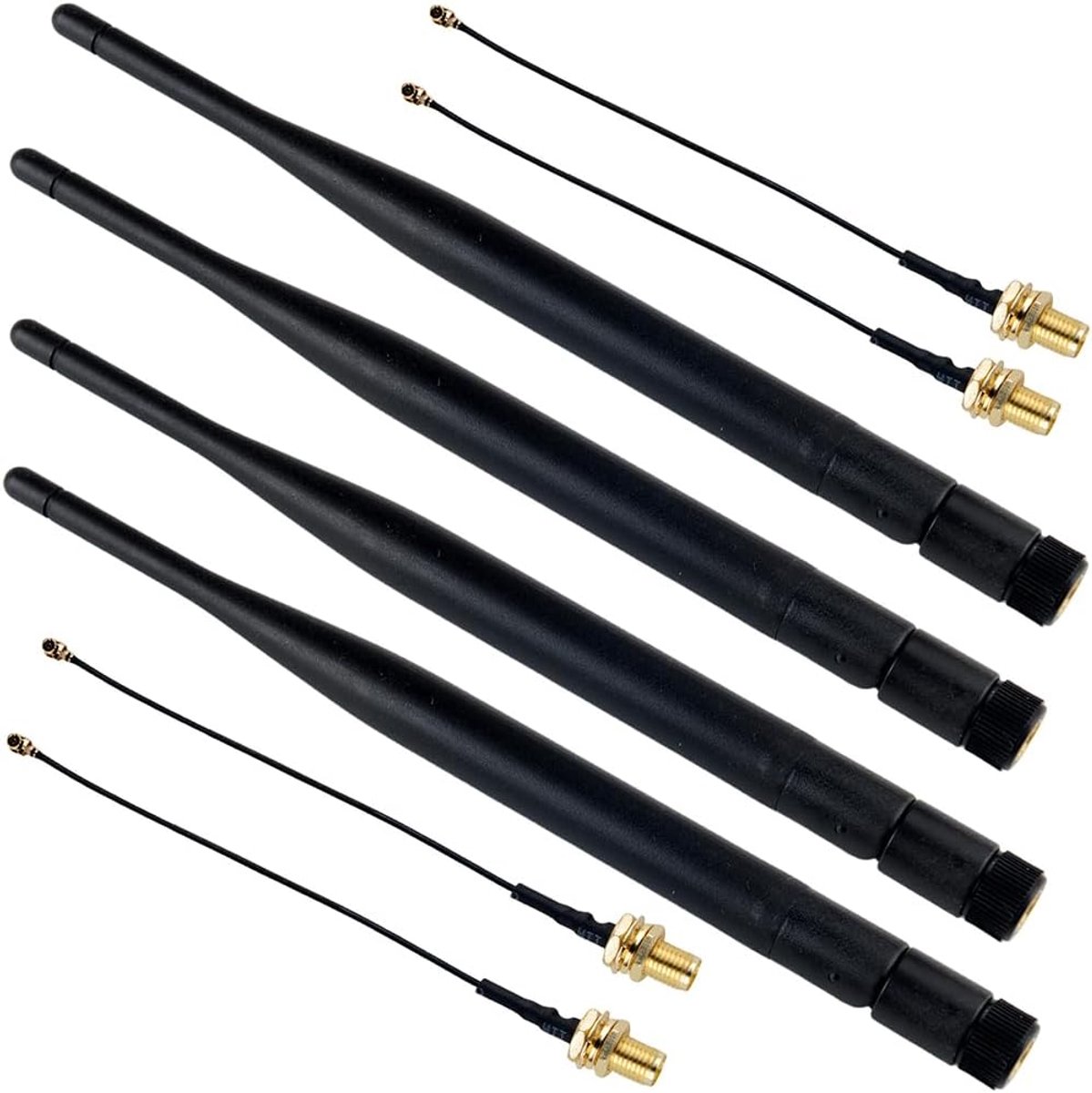 LoRa Antenne Set - Draadloze Communicatie - Data Transmissie - 5dBi Versterking - 195mm Lengte - Zilver