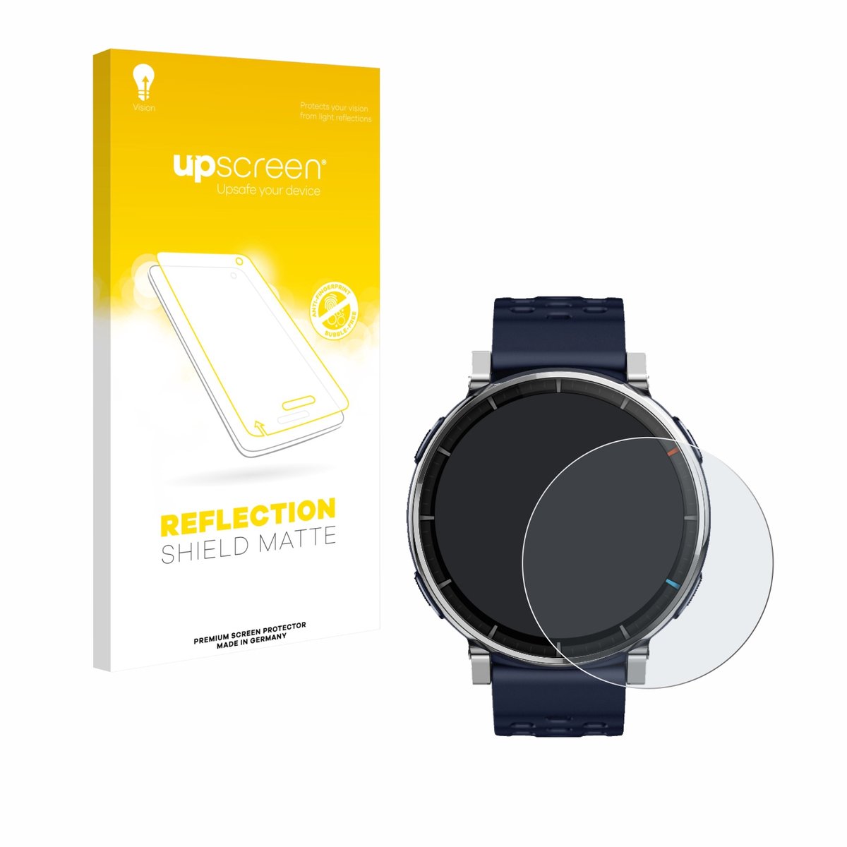upscreen - Screenprotector voor Amazfit Active 3 Premium - Folie Beschermfolie anti glare matte