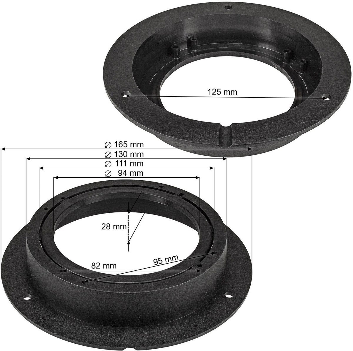 Luidspreker Ringen Adapter - Auto Audio Beugels - Installatie Voertuig - Voor 100/120mm DIN - Achterdeur Compatibel