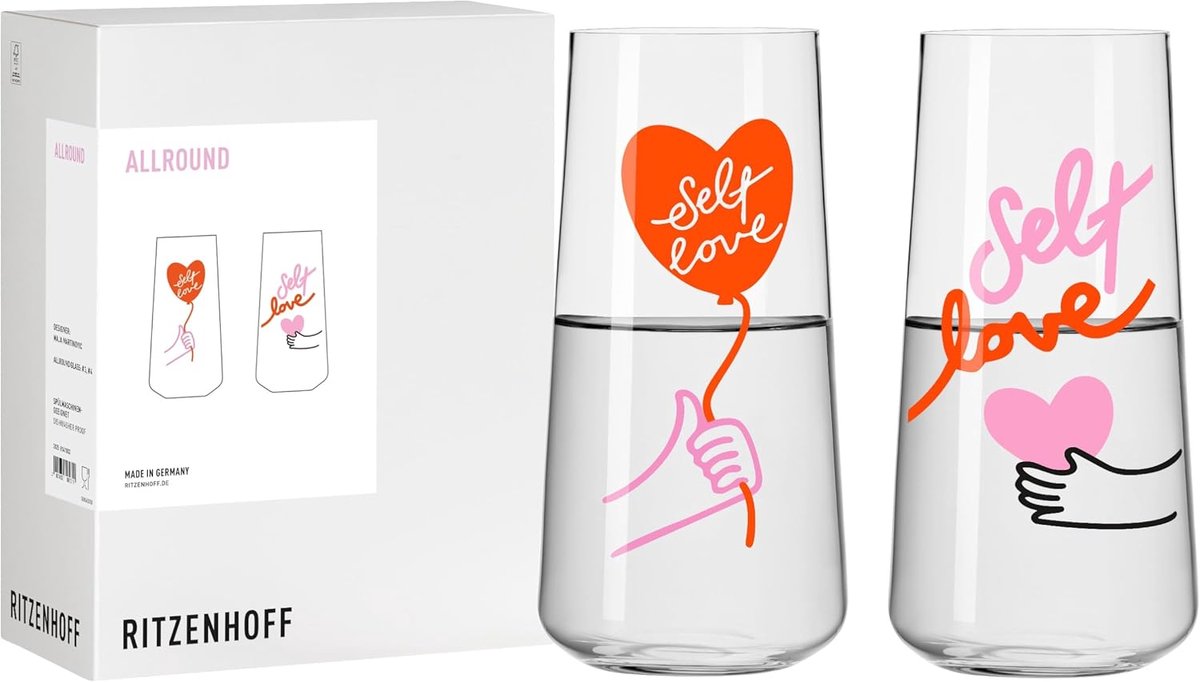 Waterglazen Set - Drinkglazen - Dagelijks Gebruik - Met Tekst - 500 ml