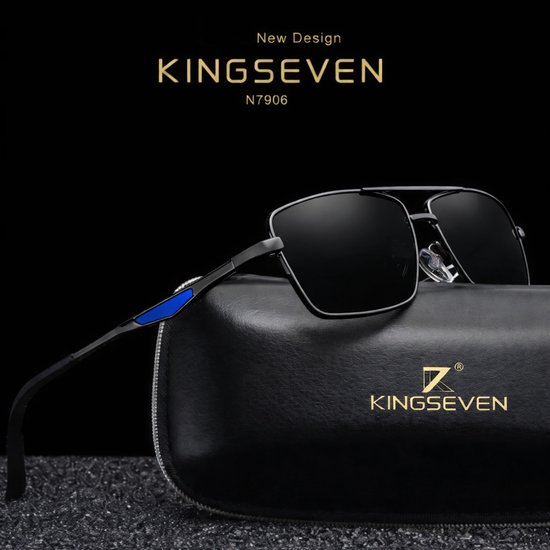 KingSeven Blackstar - Zonnebril Heren - Pilotenbril met UV400 en polarisatie filter - Z196 van Merkloos — afbeelding 5