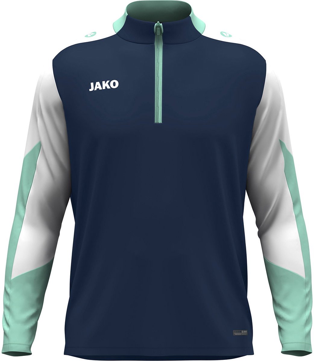 Jako Dynamic Ziptop Kinderen - Marine / Wit / Munt | Maat: 164