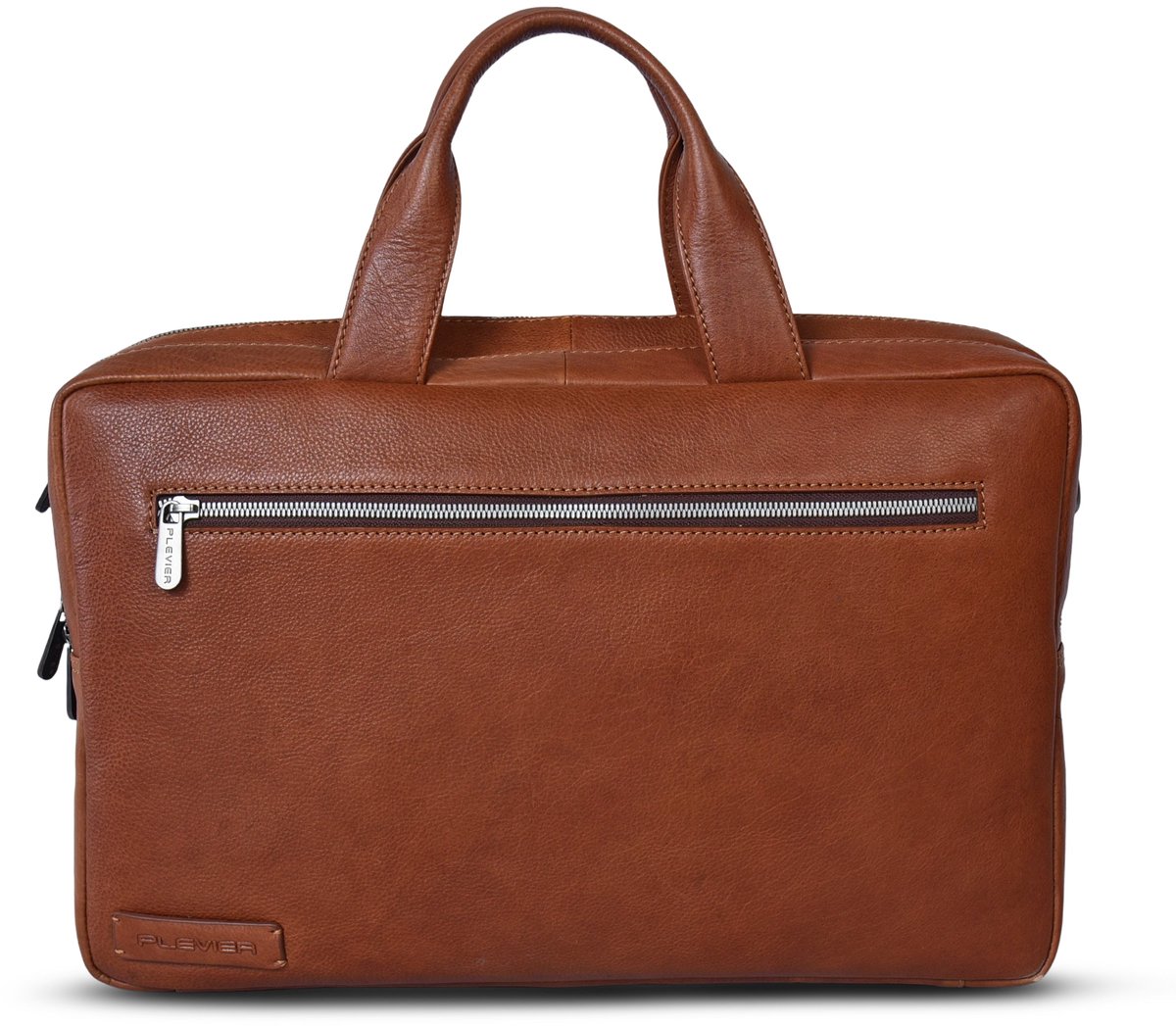 Plevier Jimmy laptoptas 16 inch cognac.