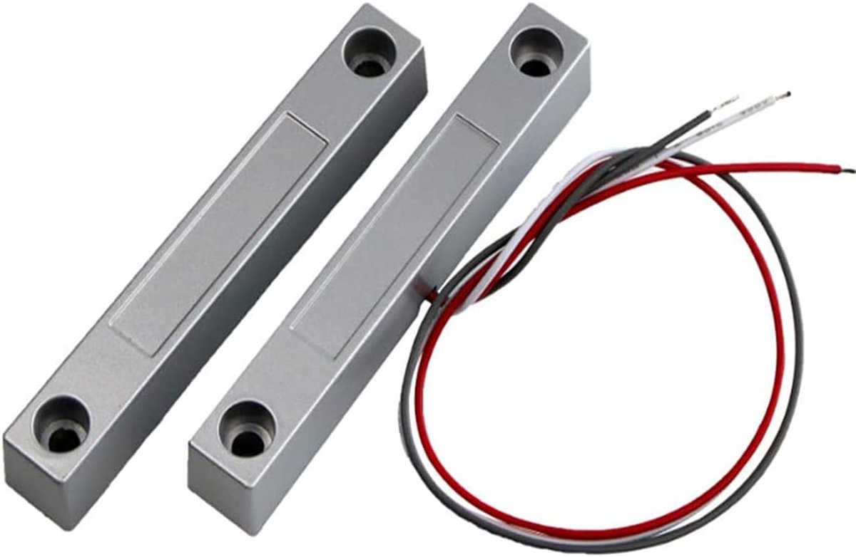 Deur Magnetische Schakelaar - Contact Detector - Beveiliging Huis - Legering Materiaal - 106mm Lengte - Zilverkleurig