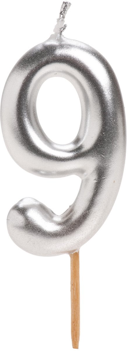 Dekora Silver Comic Birthday Candle - 9