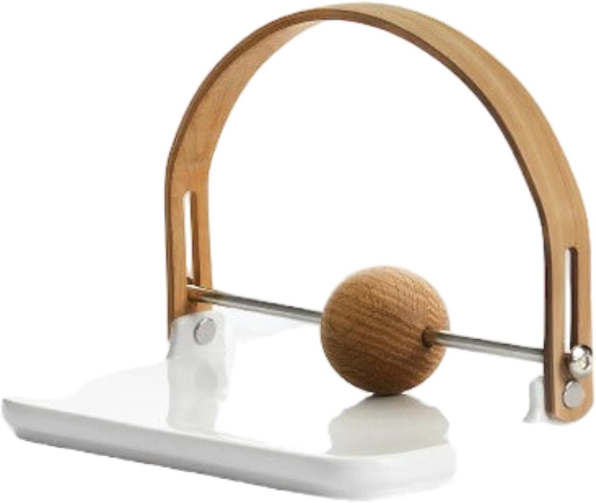 Servethouder - Tafeldecoratie - Keuken opbergen - Houten bal gewicht - 75 cm - Bruin