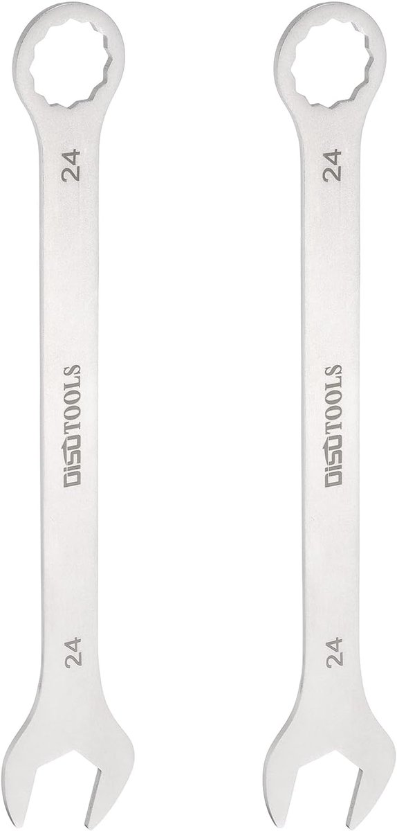 Combinatiesleutel Set - Metrisch Gereedschap - Reparaties Uitvoeren - Roestvrij Staal - 24 mm - Zilverkleurig
