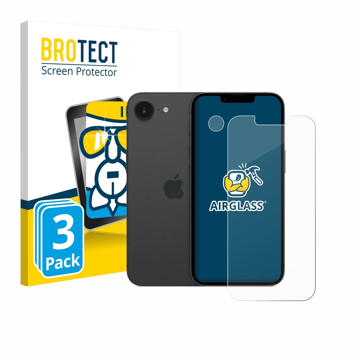 Screenprotector 3 Stuks voor Apple iPhone 17e (Voor+Camera) Beschermglas transparant