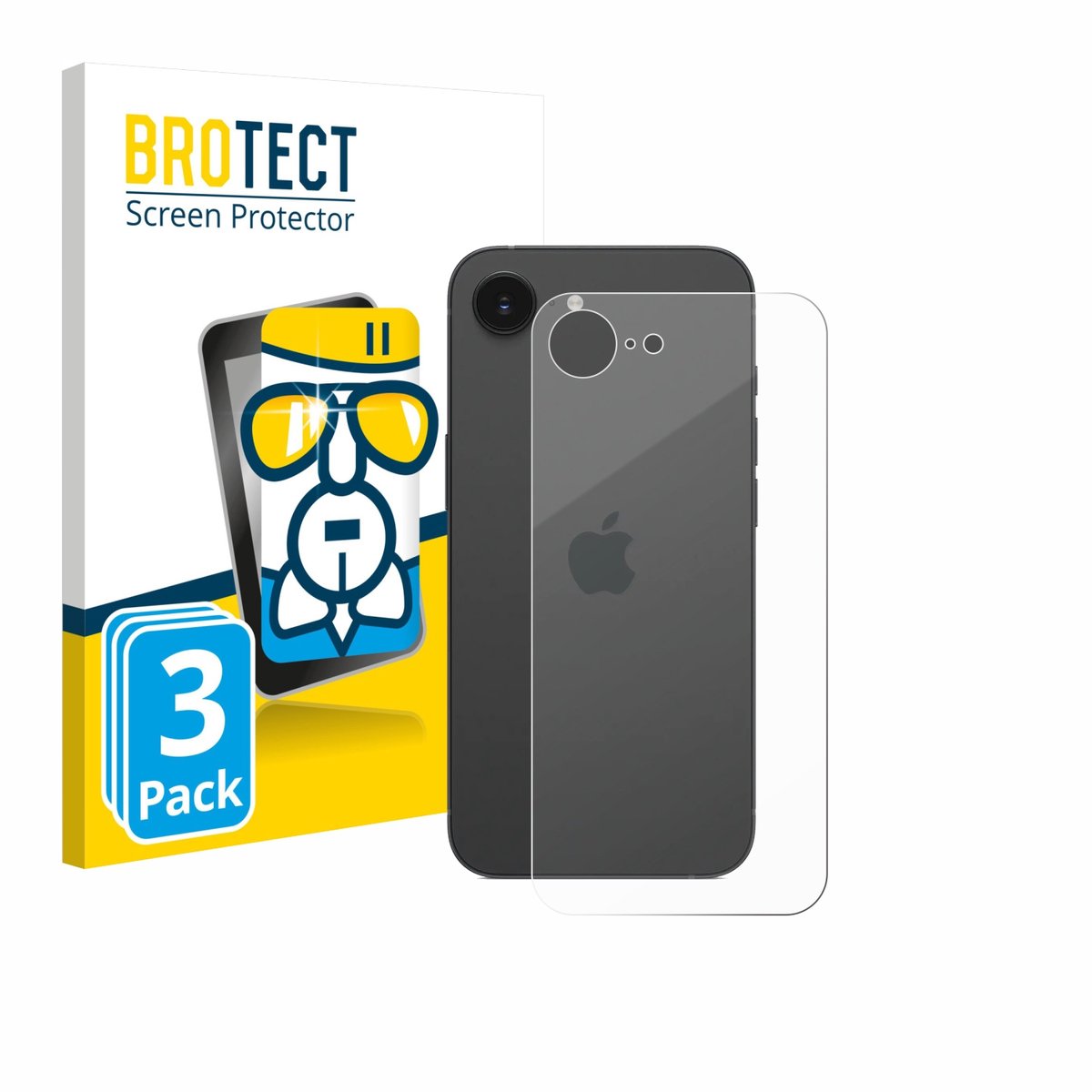 Screenprotector 3 Stuks voor Apple iPhone 17e (Achterkant) Beschermglas transparant