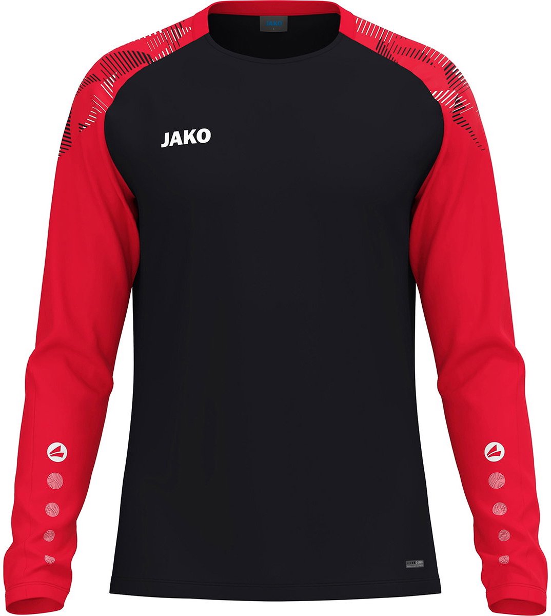 1074x1200.jpg Jako Sonic Longsleeve Heren - Zwart / Rood | Maat: XXL - Afbeelding 1