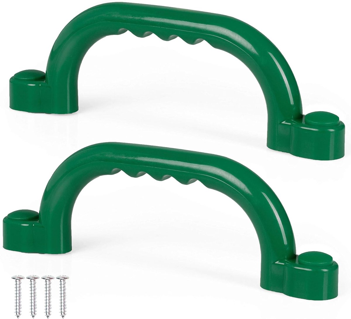 Veiligheidshandvatten - Grijpstangen - Speelplaats Klimmen - Robuust Kunststof Ontwerp - 2 Pack - Groen