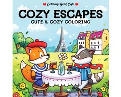 Cozy Escapes - Cute & Cozy coloring - Coloring book cafe - Holiday World Edition- voor Volwassenen en Kinderen