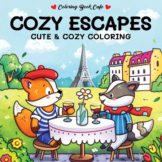 Cozy Escapes - Cute & Cozy coloring - Coloring book cafe - Holiday World Edition- voor Volwassenen en Kinderen