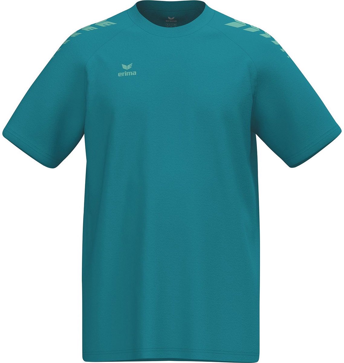 Erima Cmpt 3 Wings T-Shirt Heren - Tahitian Blue / Mintgroen | Maat: M