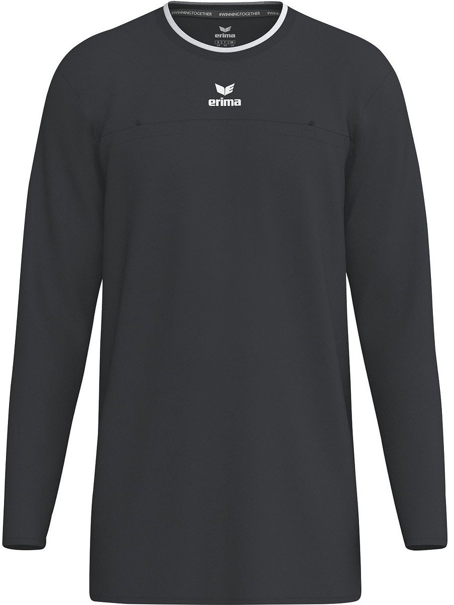 Erima Referee Scheidsrechtersshirt Lange Mouw Heren - Zwart | Maat: S