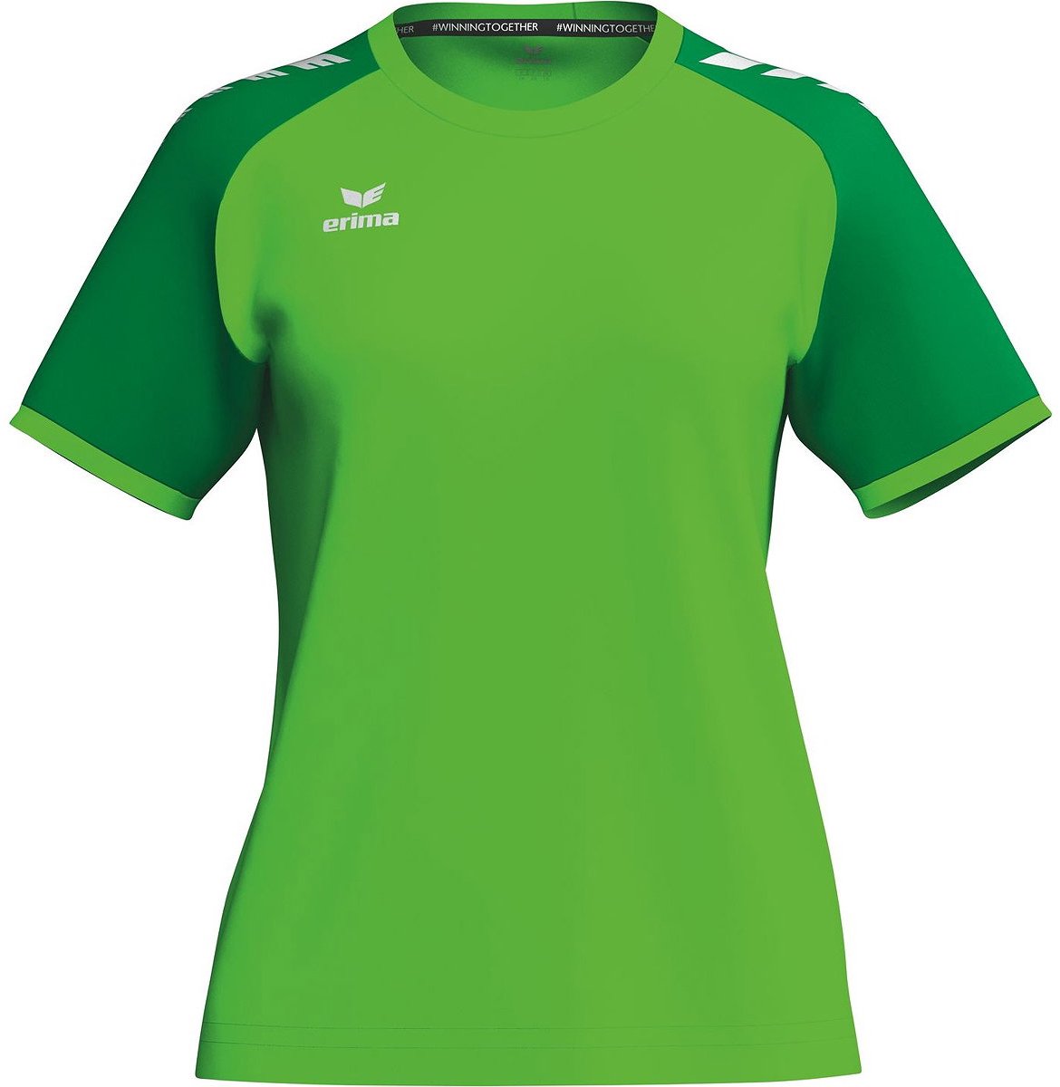 Erima Wings Shirt Korte Mouw Dames - Green Gecko / Smaragd | Maat: 40