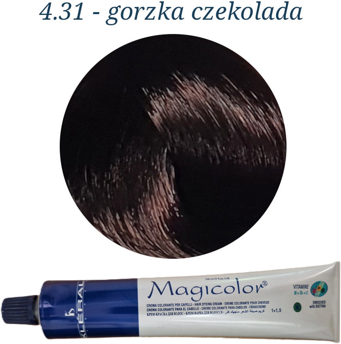 KLERAL MagiColor 4.31 donkere chocoladeverf 100 ml