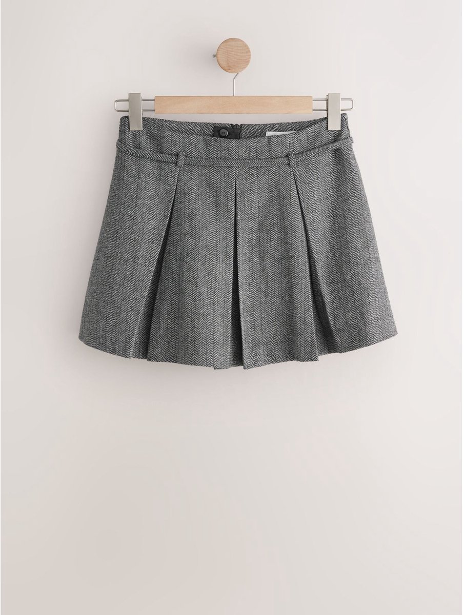 Next - Dames - Mini-kiltrok met wol - Grijs