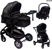 Kinderwagen 3 in 1 – Multifunctionele Wandelwagen – Babywagen - kinderwagen set