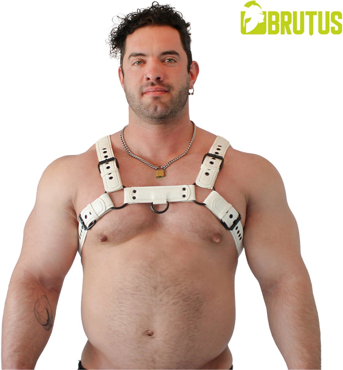 Brutus Vegan Puppy Harnas - Wit - Maat L/XL