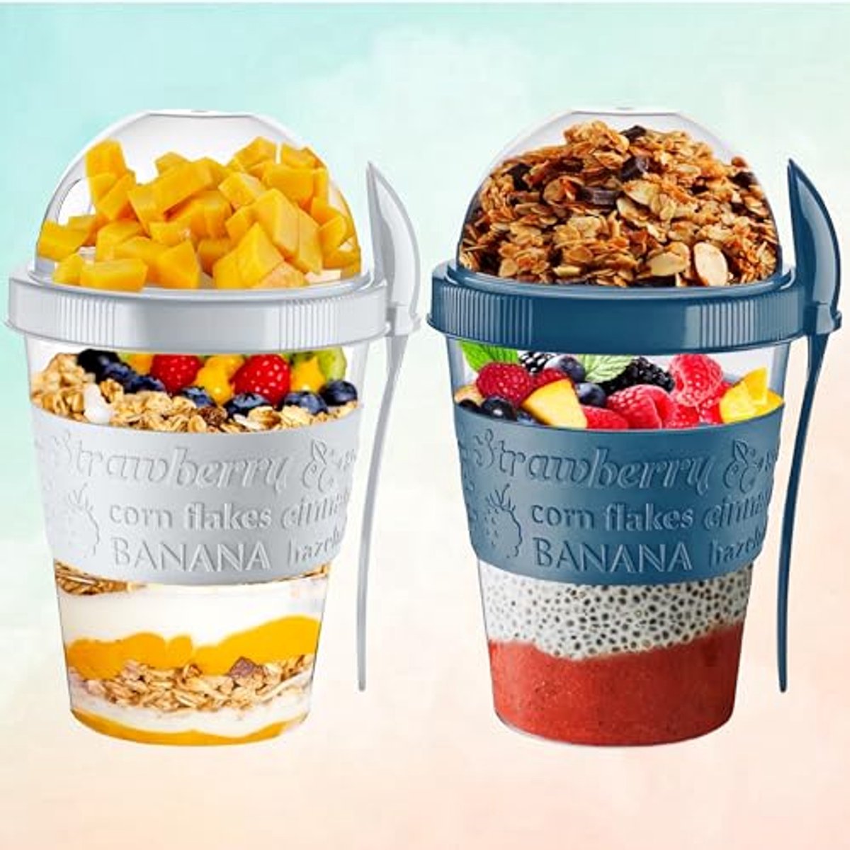 Yoghurtbeker To Go – Lunchbeker – Yoghurt Cup - ontbijt doos