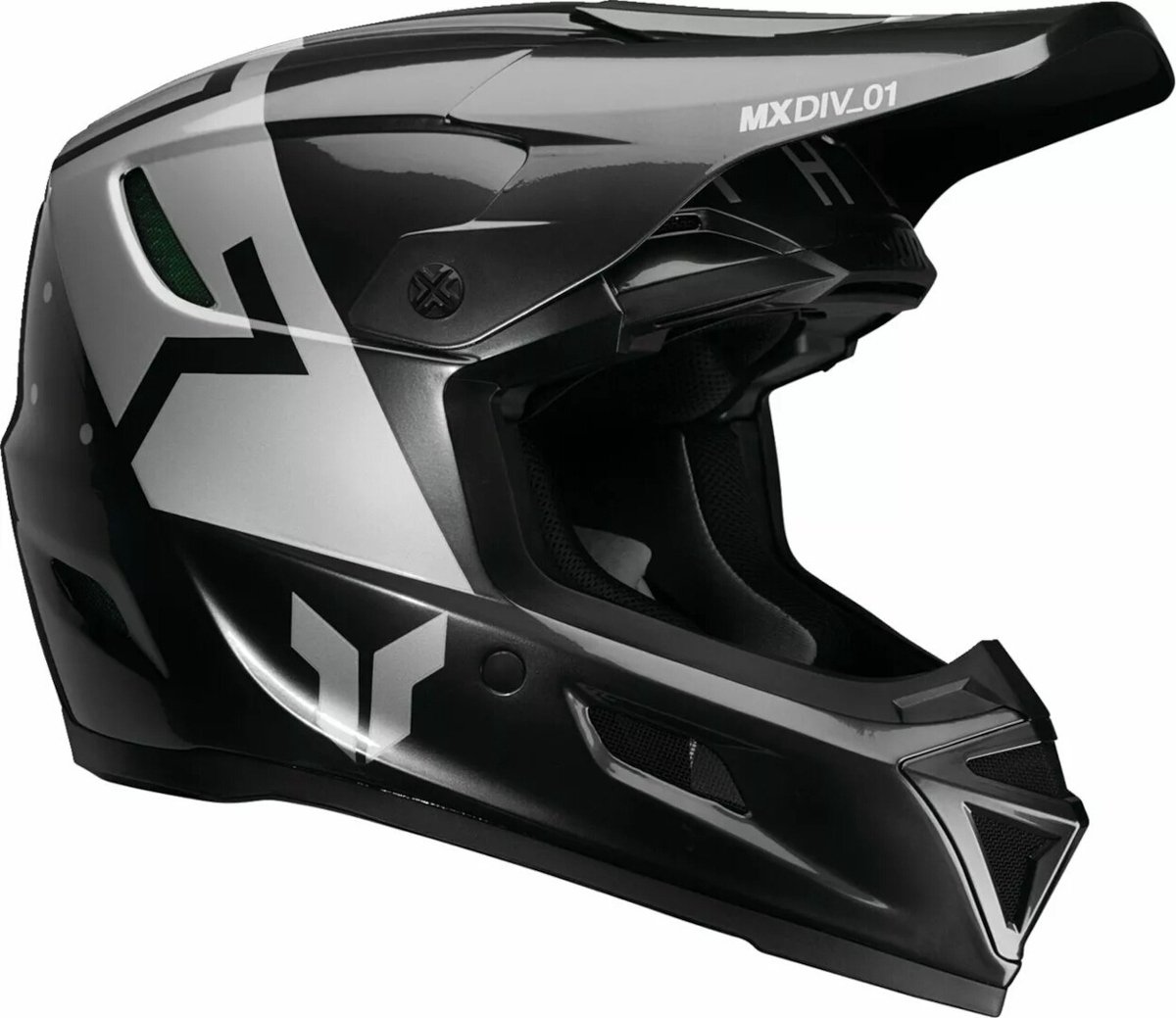 Thor Reflex Rogue Zwart Zilver Crosshelm - Helm