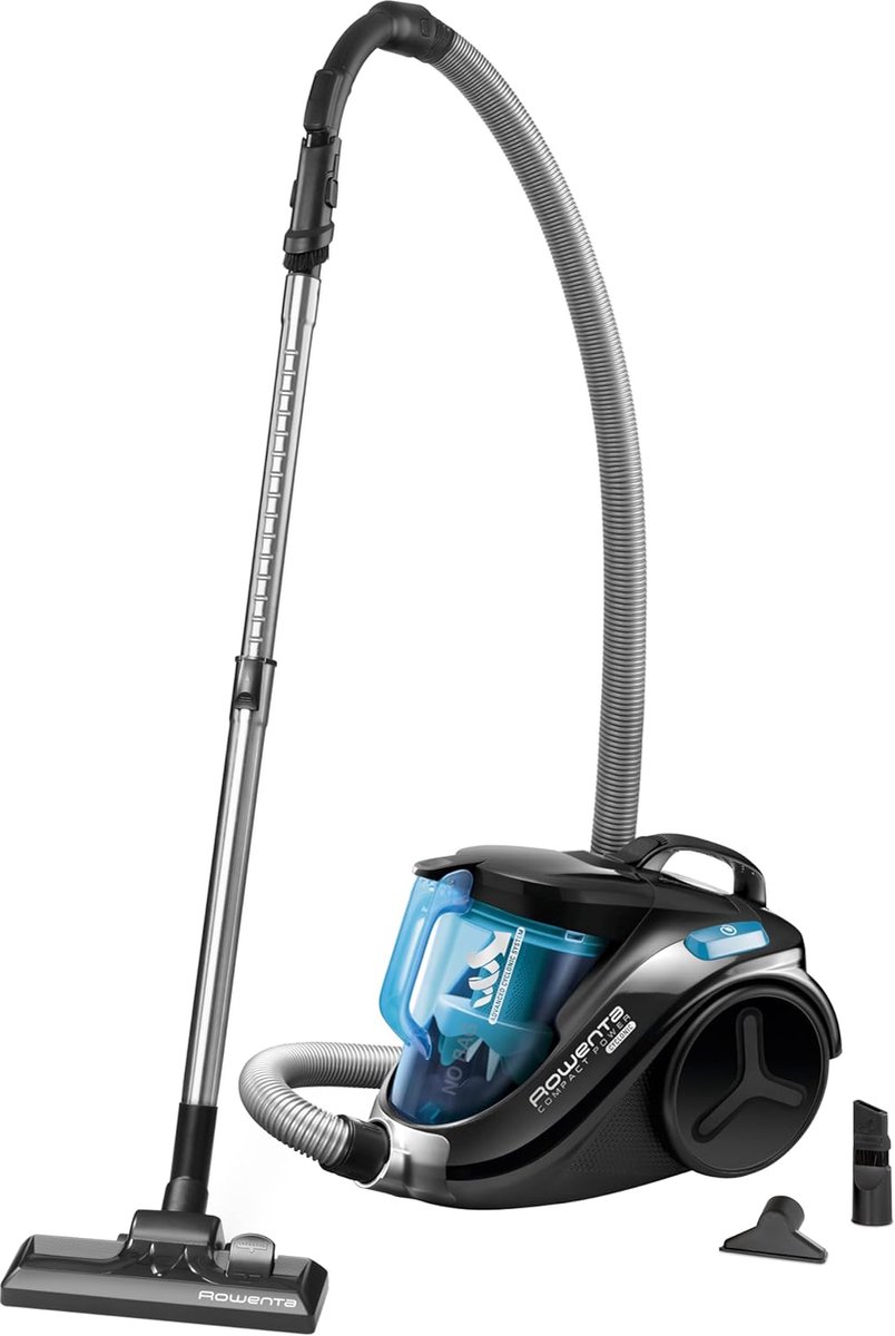 Stofzuiger zonder zak - Compacte stofzuiger - Efficiënt schoonmaken - Mono-cyclonische technologie - 40.9L x 27.6W x 29H cm