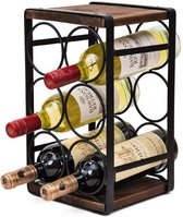 Janse® Luxe Wijnrek voor 6 flessen - Wijnfleshouder - Flessenrek - Wijn organizer - Wijn opberger - Wijnkast - Wijn accessoires - Bar kast - Wijn display - Wijn opbergen