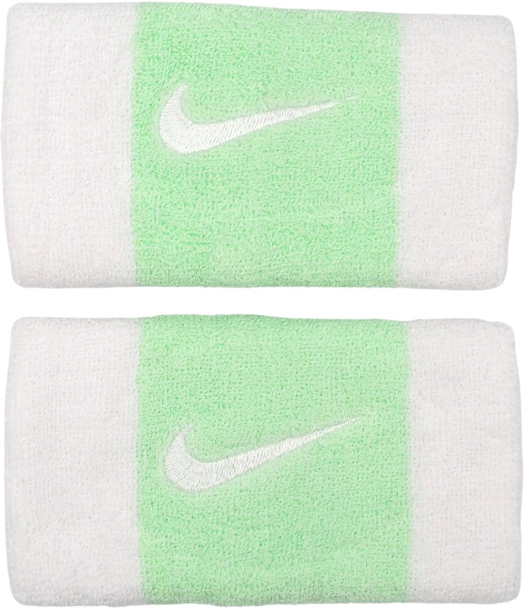 Nike Frotki na nadgarstek Swoosh Doublewide Wristbands 2szt. N0001586117OS Groen