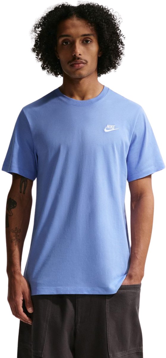 Nike T-shirt Heren Club Tee Blauw