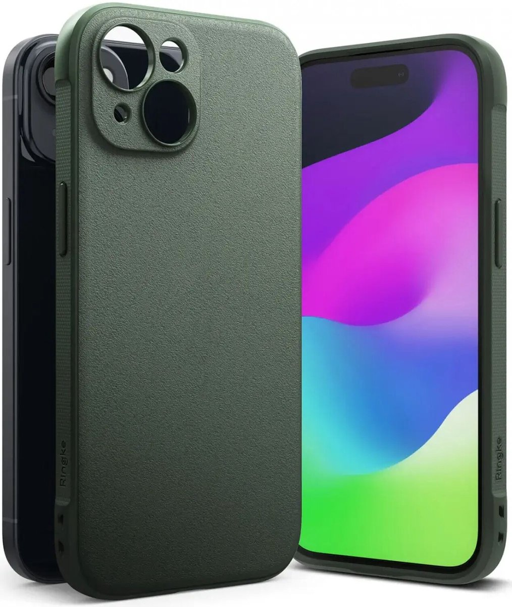 Ringke Onyx Hoesje Geschikt voor Apple iPhone 15 Flexibel TPU Back Cover Groen
