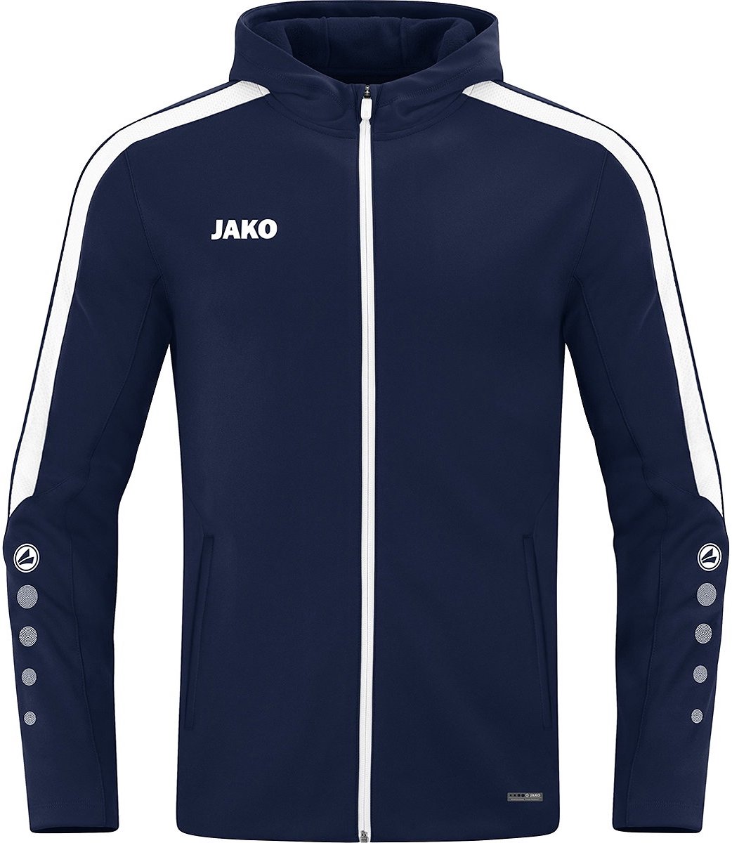 Jako Power Jas Met Kap Heren - Marine | Maat: XXL
