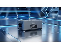 PEGO Smart Energy Compacte Stapelbare Thuisbatterij Plug & Play Energieopslag Thuisbatterij en Omvormer in 1 uitbreidbaar tot 15kwh met offgrid functie ook als UPS te gebruiken en Ai functie voor automatisch stroom inkoop en verkoop extra batterij