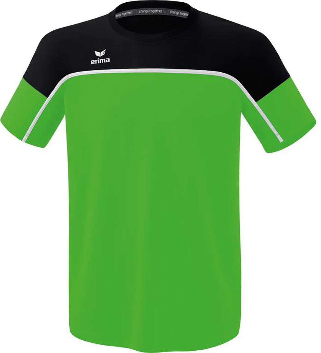 Erima Change T-Shirt Heren - Green / Zwart / Wit | Maat: M