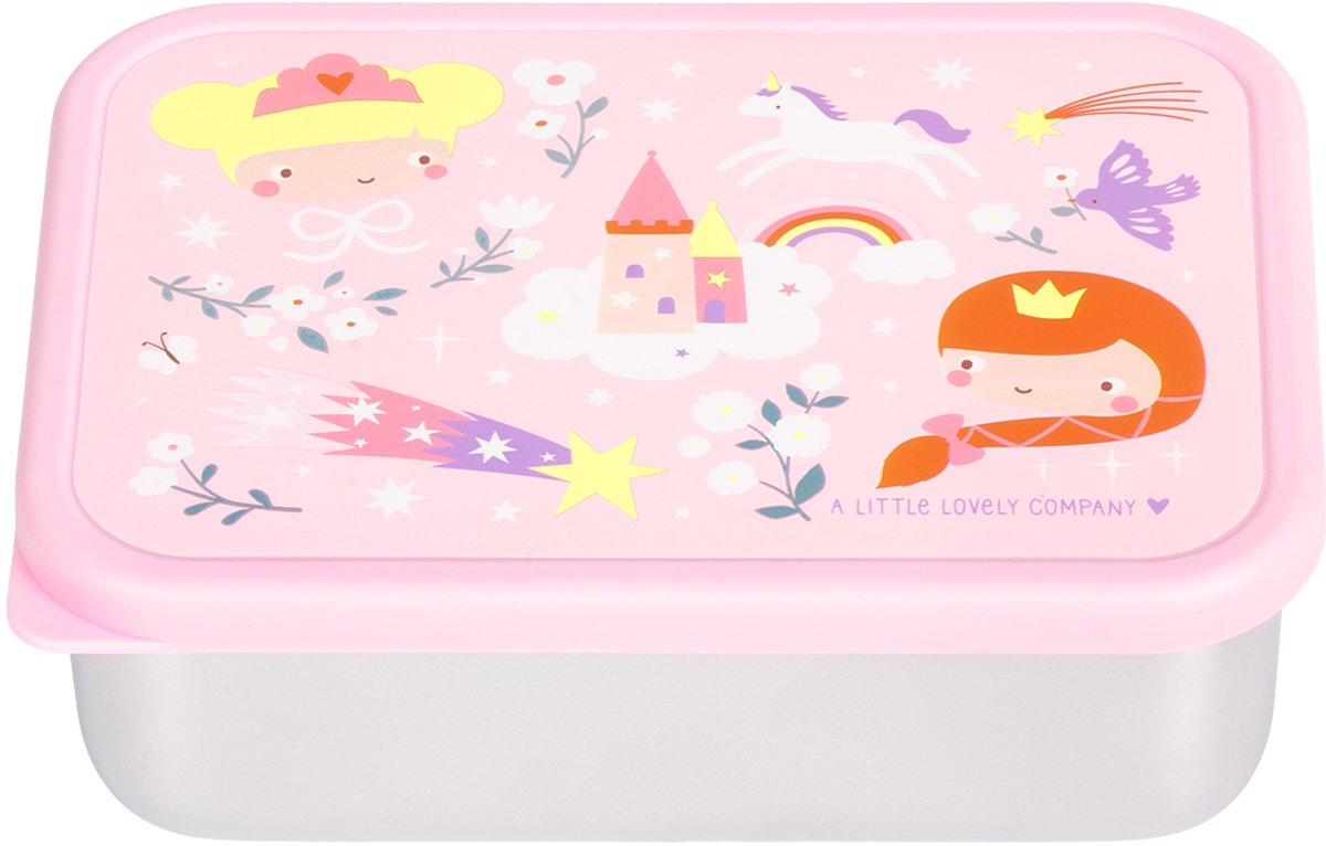A Little Lovely Company - RVS lunch box - brooddoos - roestvrij staal - Prinsessen
