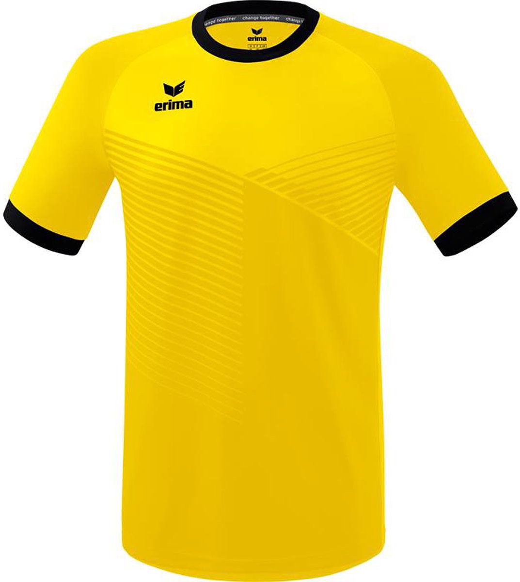 Erima Mantua Shirt Korte Mouw Heren - Geel / Zwart | Maat: L