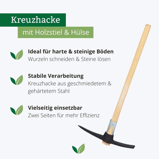 Kruishak 15 kg - Steenbreker Tuinhak - Grond Bewerken Wortels Snijden - Gehard Gesmeed Staal - 90 cm Steel van Merkloos	 — afbeelding 4