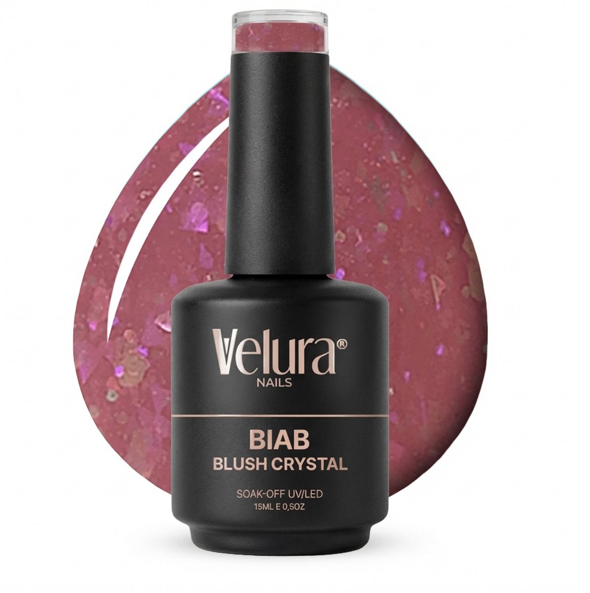 Velura® BIAB - Builder in a Bottle - 15ml Blush Crystal - Liquid Builder Gel - BIAB Gel Nagels - Flexibel & Dimethicone Hechting - HEMA- & TPO-vrij