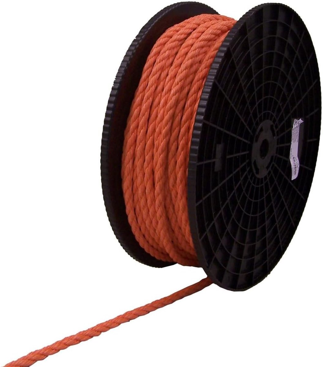 Kabel Lier - Touw Bevestiger - Touw Beveiligen - Gedraaid Touw Ontwerp - 32 Kilogram - Oranje
