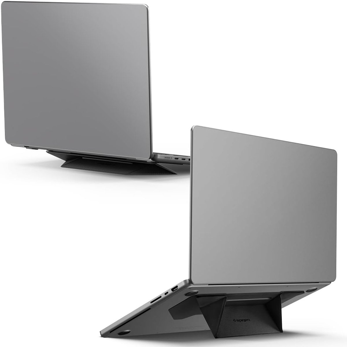 Laptopstandaard - Verstelbaar - Ergonomisch werken - Zelfklevend ontwerp - 24x11x0.6 cm - Zwart