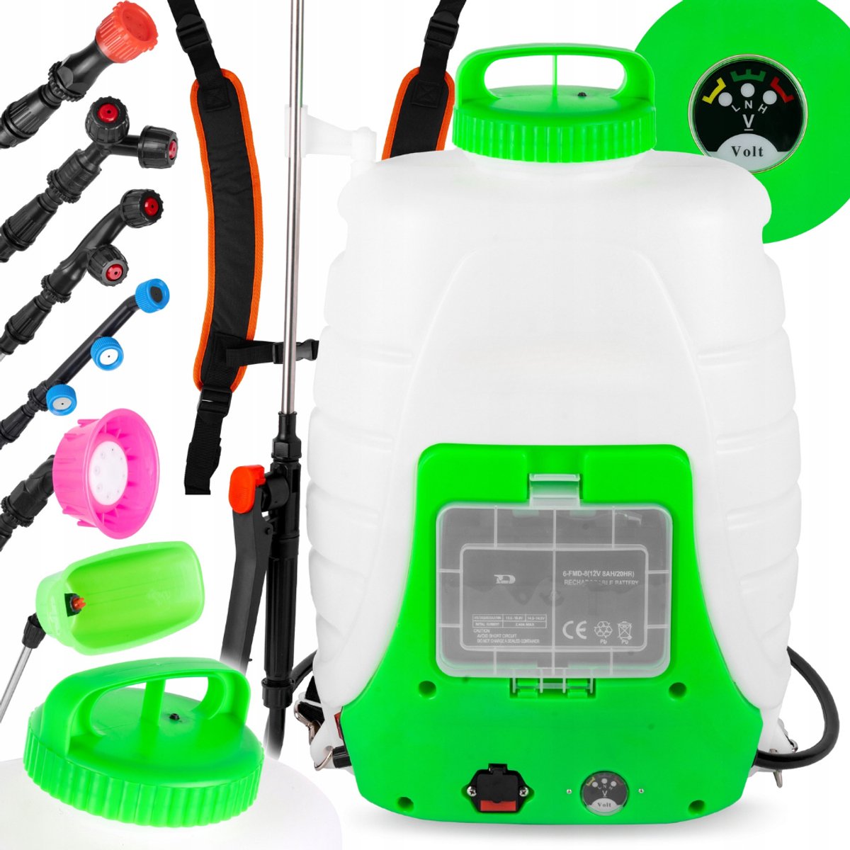 MOZY® - Elektrische Onkruidspuit - 18 liter - Inclusief Opzetstukken - met Schouderriem - Draadloos - Regelbare Druk - Drukspuit - Tuinieren