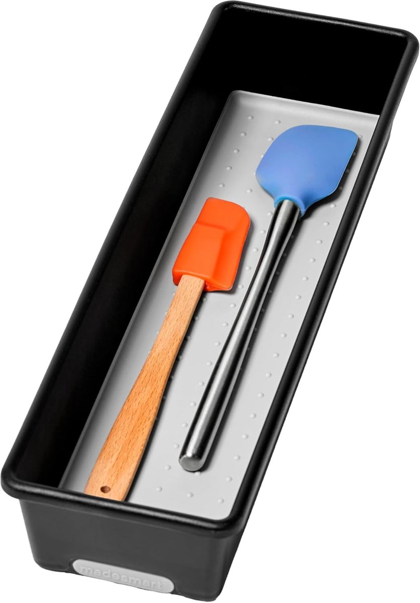 Opbergbak - Lade Organizer - Keuken Organiseren - Antislip Voering - 32cm x 9cm - Graniet