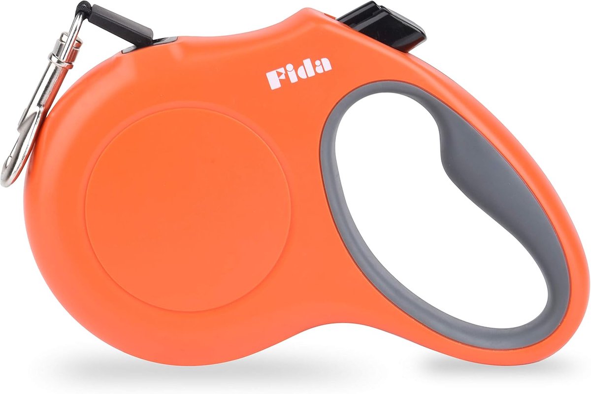 Intrekbare Hondenriem - Hondenwandelriem - Veilig Wandelen - Klitvrije Werking - 49 Meter Lengte - Oranje