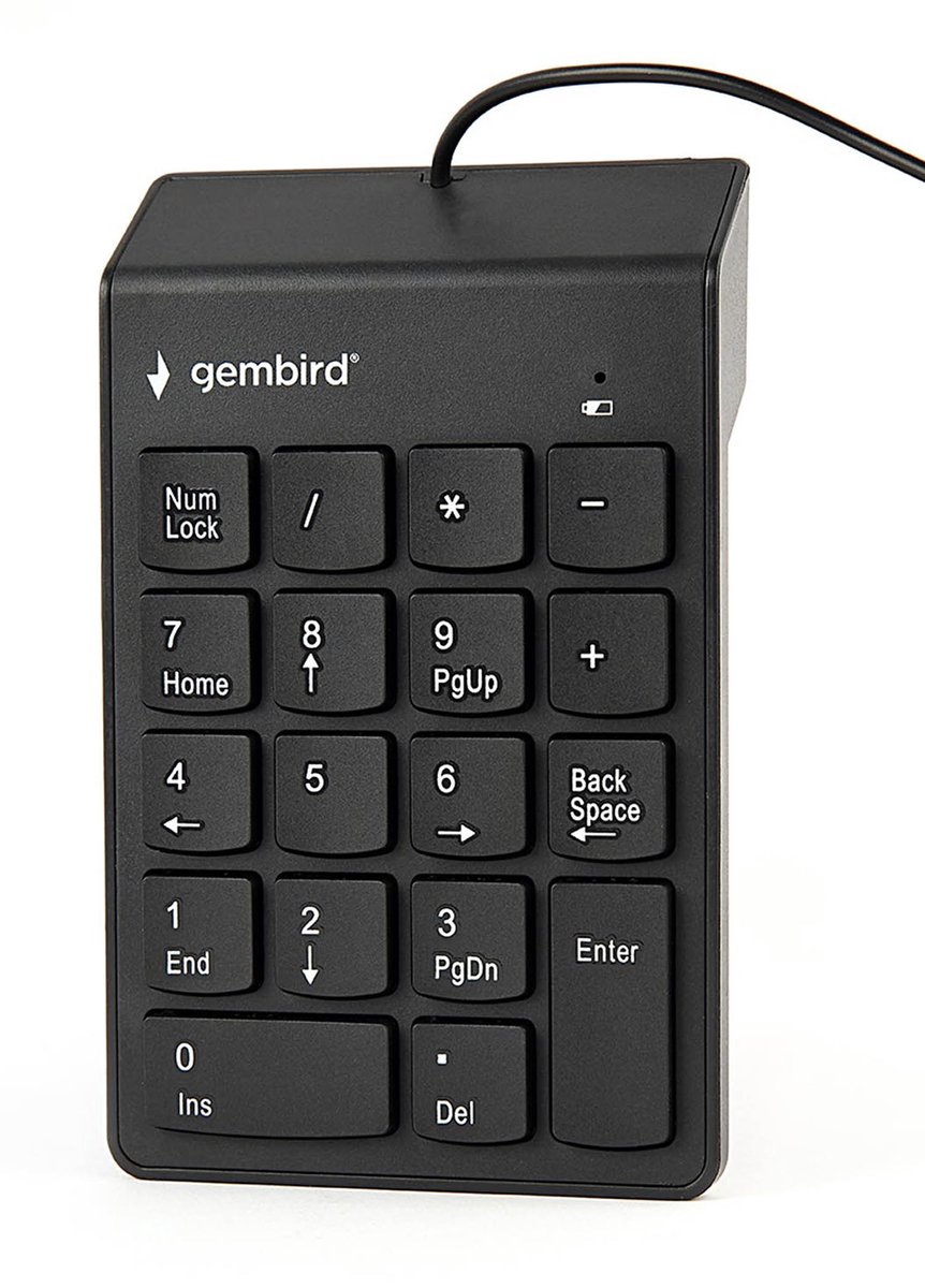 Gembird USB Numeriek Toetsenbord - Bedraad - Compact Design - Universeel Compatibel