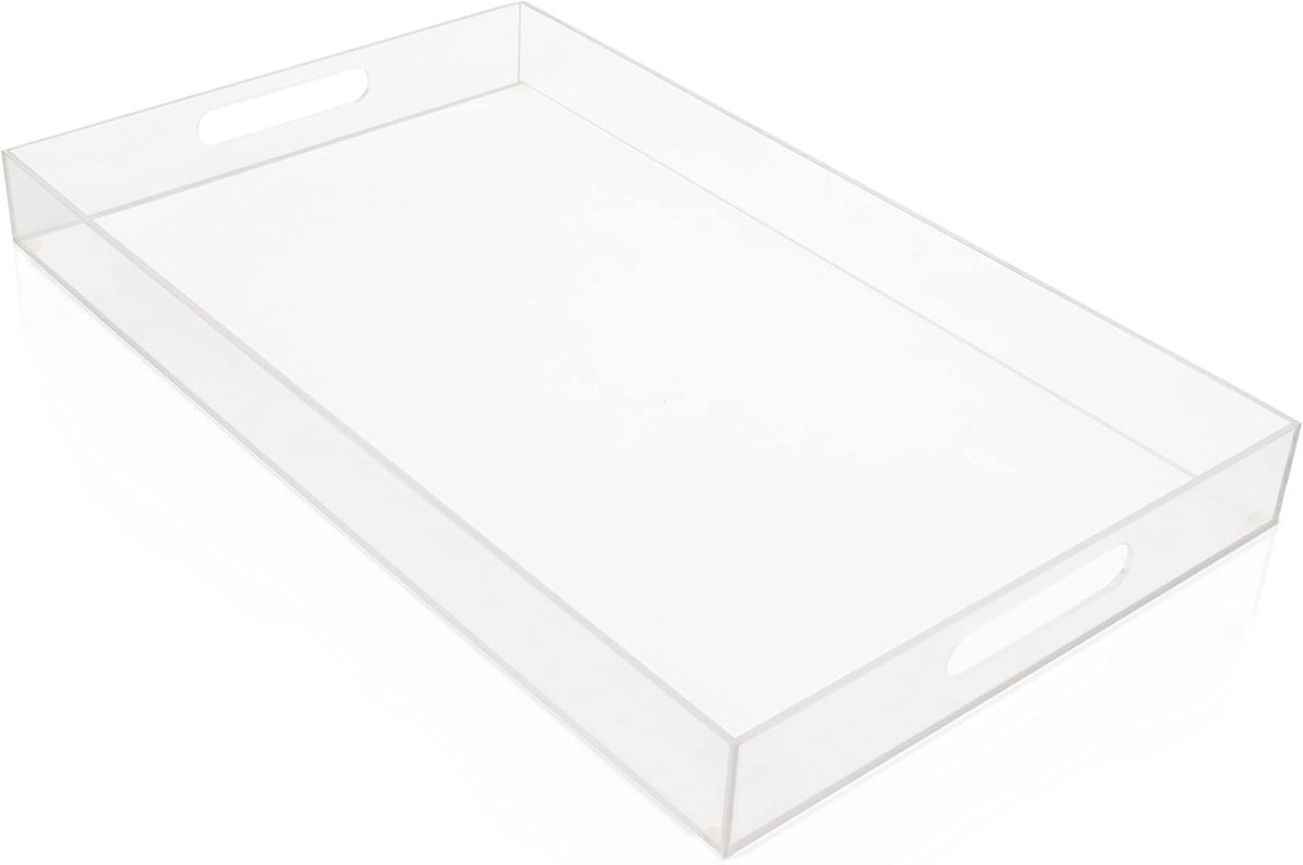 Helder Acryl Dienblad - Extra Groot - Morsbestendig - L50 x B30 cm