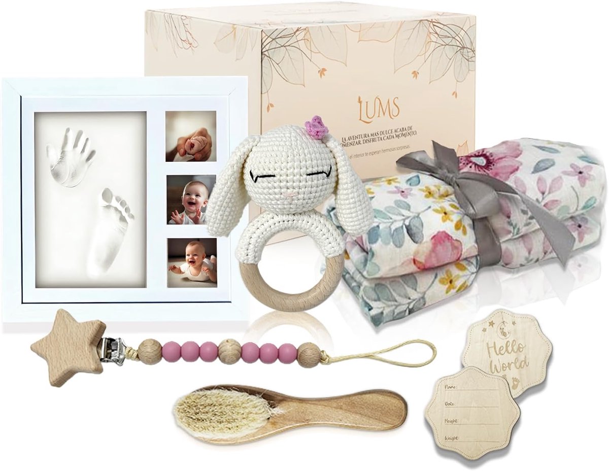 Cadeauset voor pasgeborenen Haasjes en Bloemen