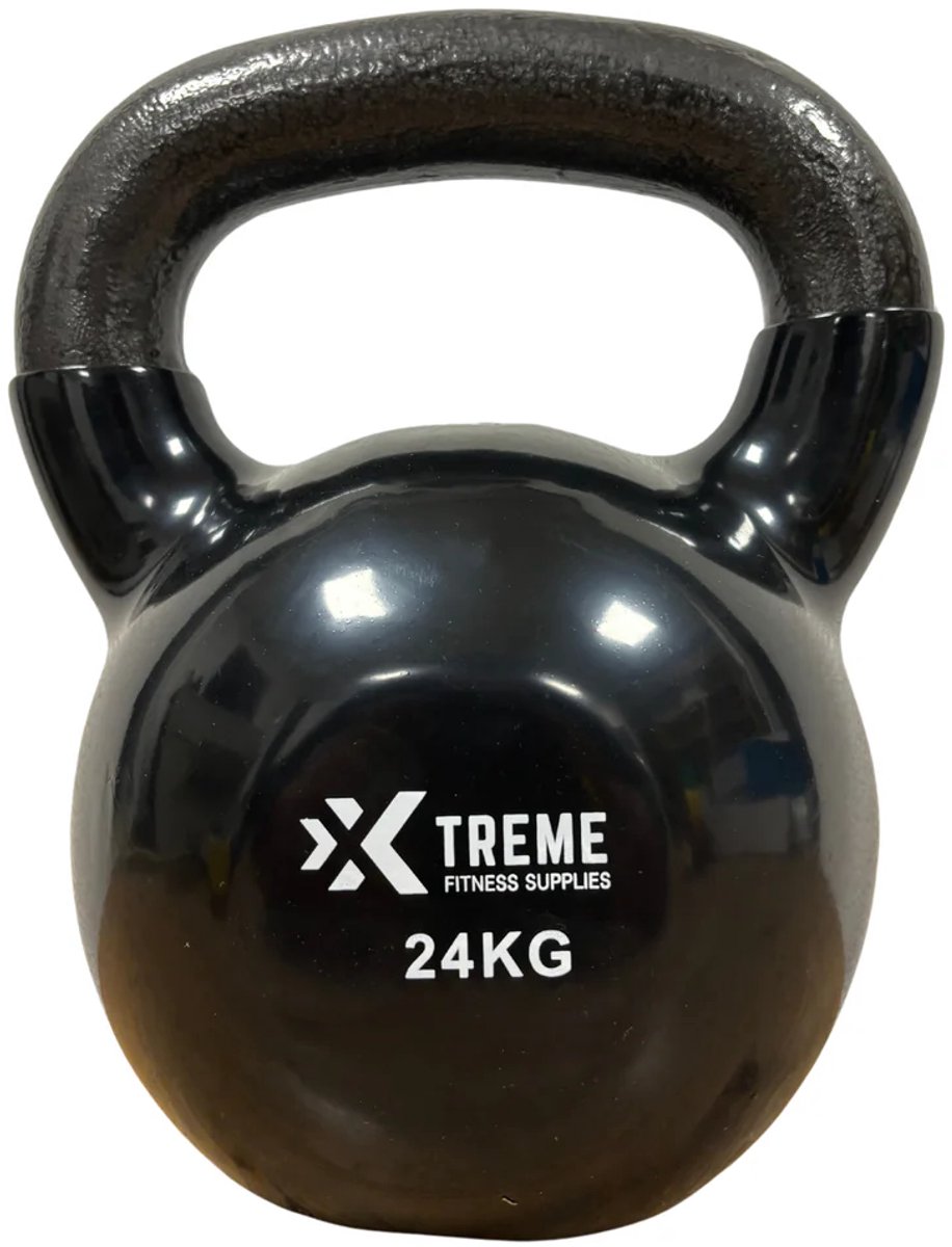 Xtreme Fitness Kettlebell Vinyl 24kg - Vinyl Kettlebell voor Krachttraining - Ergonomische & Brede Handgreep - Gewichten - Geschikt voor CrossFit & Fitness - Conditietraining - Fitness gewichten – foto 5