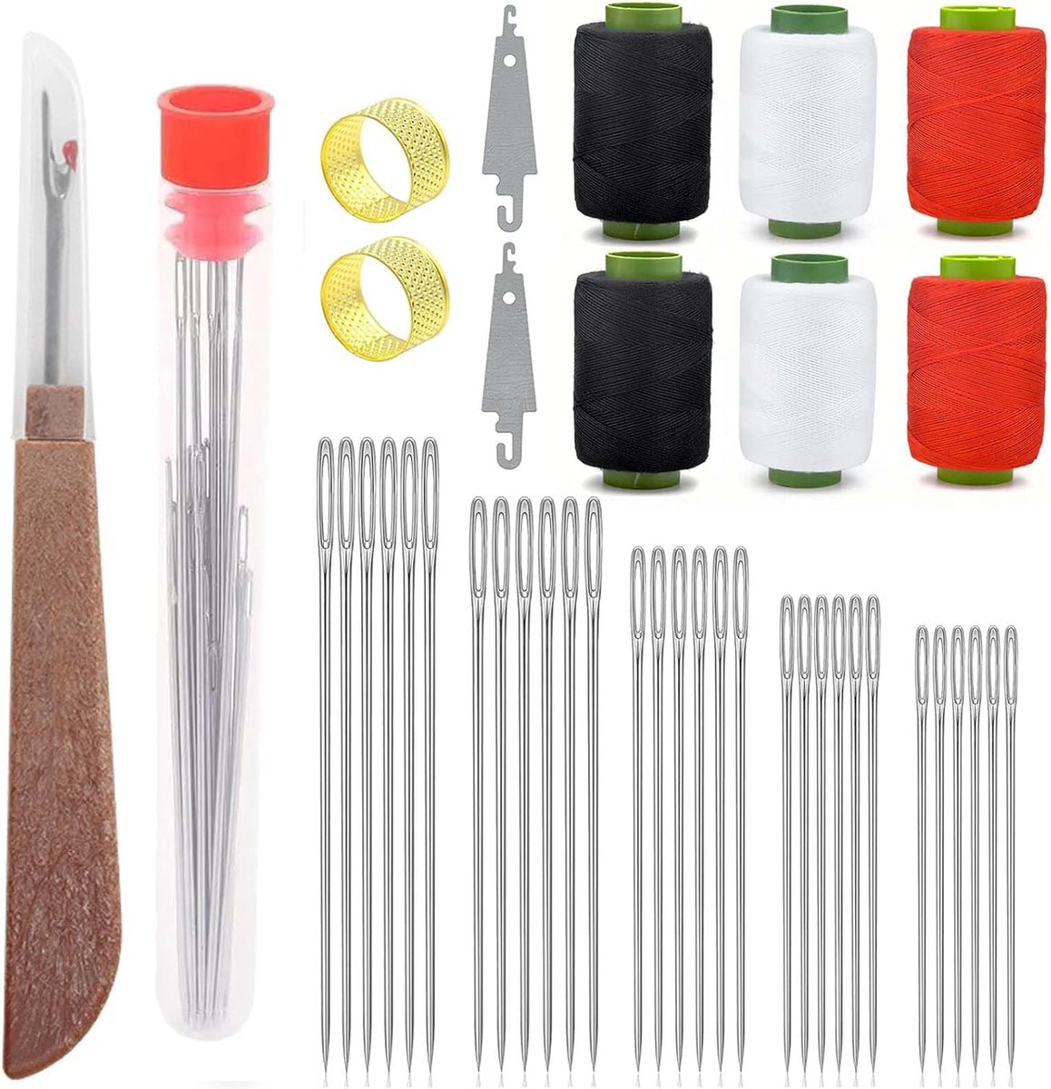 Uitgebreide Naaigerei Set - 37 Delige Hand Naai Set voor Reparatie en Hobby